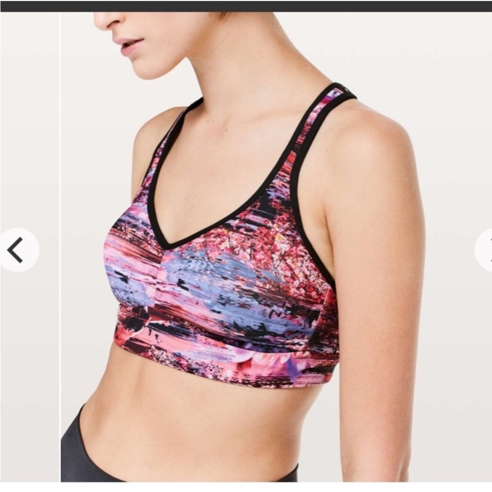 NEW Lululemon Speed Up Bra C/D - dahliascape black